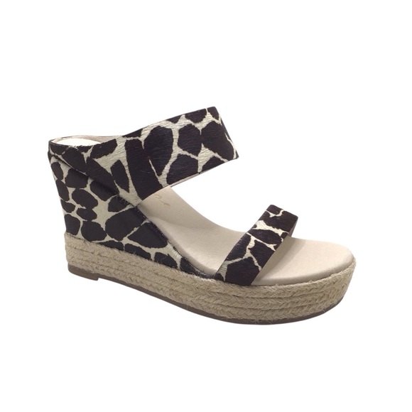 NWOB Matisse Flora Womens Cow Print Espadrille Wedge Sandal Size 6M - Picture 2 of 10
